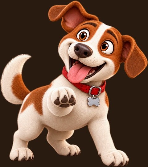 The Texas Rural Fence puppy mascot offering a paw