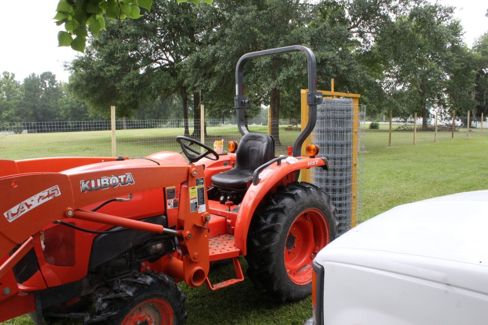 Field fence posts set for a new fence line