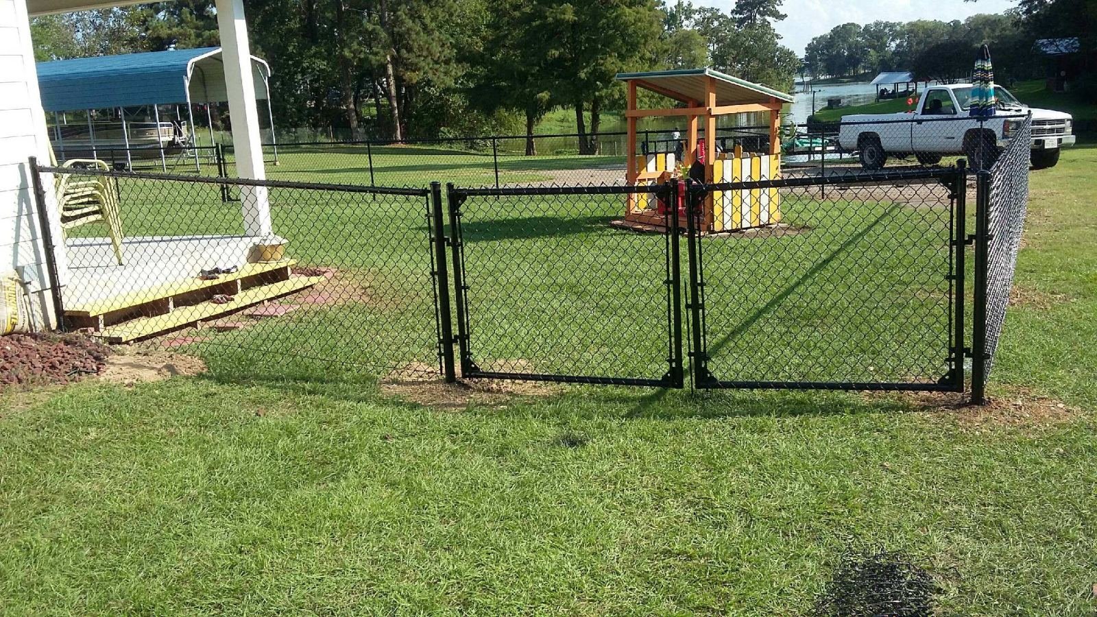 Chain-link double security gate
